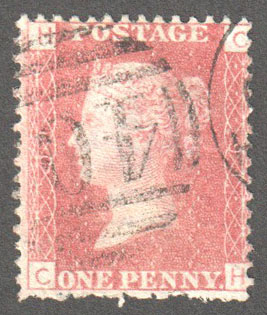 Great Britain Scott 33 Used Plate 91 - CH - Click Image to Close